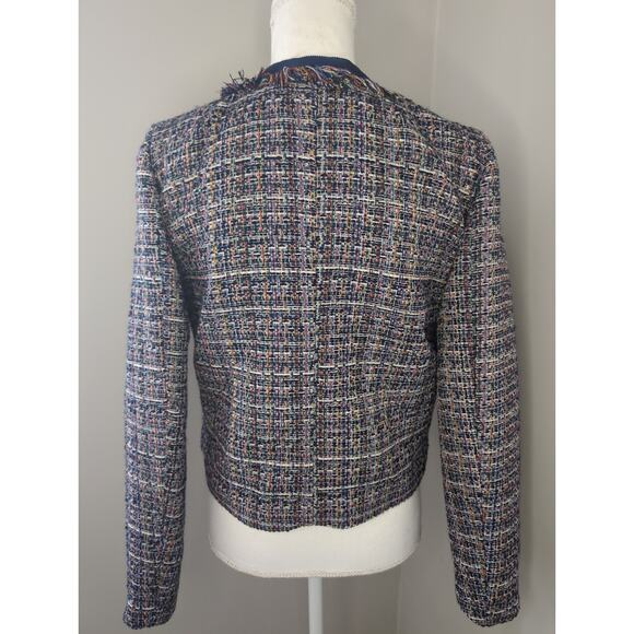 1901 tweed fringe rainbow pocket blazer jacket - Picture 3 of 9